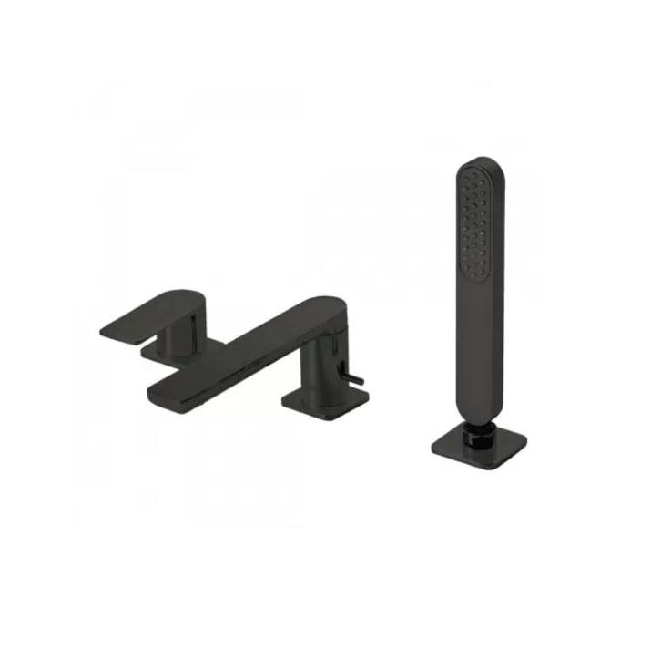 TRES LOFT BADRANMENGKRAAN 3 GATS MAT ZWART, Doe-het-zelf en Verbouw, Sanitair, Nieuw, Kraan, Ophalen of Verzenden