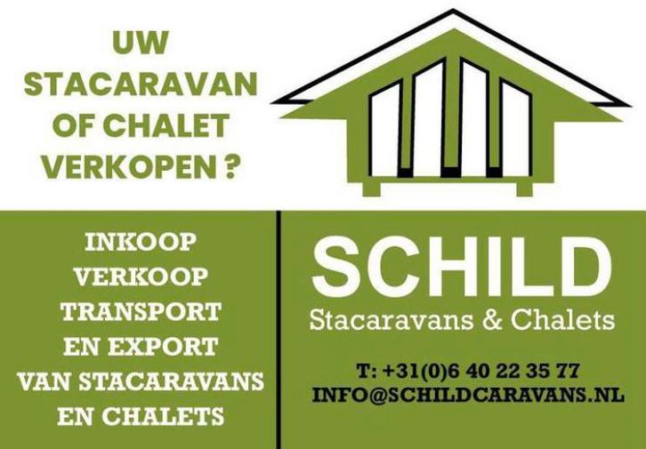 Inkoop van Chalet(s) en Stacaravan(s) ; Te koop gevraagd!, Caravans en Kamperen, Stacaravans, meer dan 6, Ophalen of Verzenden