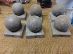 6 metalen bollen voor op paal, Ophalen of Verzenden, Zo goed als nieuw, Minder dan 180 cm, Palen