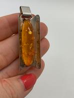 X148 Prachtige zilveren Fischland hanger Amber, Sieraden, Tassen en Uiterlijk, Antieke sieraden, Ophalen of Verzenden, Zilver