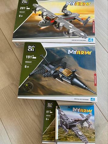 Drie onwijs leuke militaire vliegtuigen van BloCki voor 6+ beschikbaar voor biedingen