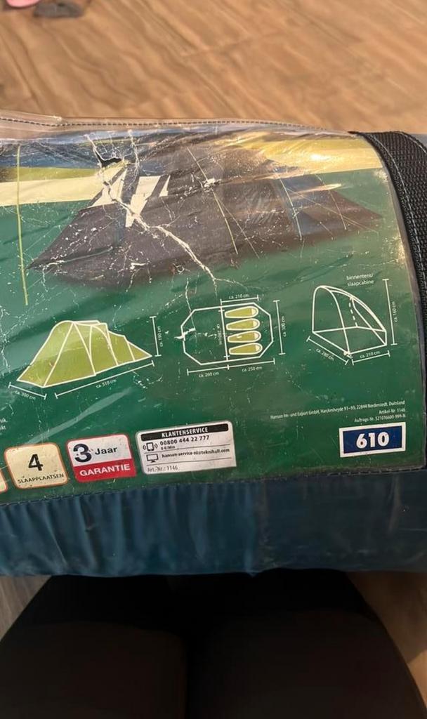 Fun Camp 4-persoons tent - Comfortabele tunneltent, Caravans en Kamperen, Tenten, tot en met 4, Zo goed als nieuw, Ophalen of Verzenden