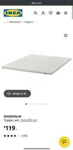 Topper Nisseholm 160x200 cm, Huis en Inrichting, Slaapkamer | Matrassen en Bedbodems, Ophalen, Tweepersoons, Zo goed als nieuw