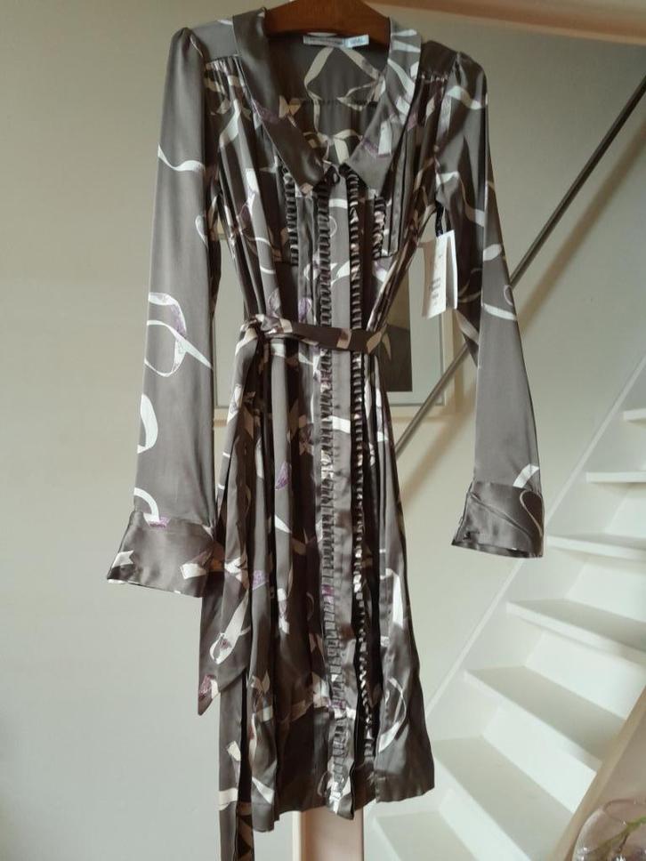Viktor & Rolf zijden jurk mt 34 / 36, Kleding | Dames, Jurken, Nieuw, Maat 36 (S), Grijs, Boven de knie, Ophalen of Verzenden