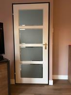 Witte binnendeur 198x85cm blank glas, Doe-het-zelf en Verbouw, Deuren en Horren, Ophalen, Gebruikt, 80 tot 100 cm, Binnendeur