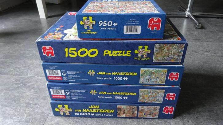 Van Haasteren puzzels, 950, 1000, 1500 en 2x 1000 stukjes, Hobby en Vrije tijd, Denksport en Puzzels, Gebruikt, Legpuzzel, 500 t/m 1500 stukjes