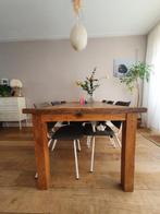 Houten eettafel 2x1m, Huis en Inrichting, Tafels | Eettafels, Ophalen, Gebruikt, 200 cm of meer, 50 tot 100 cm