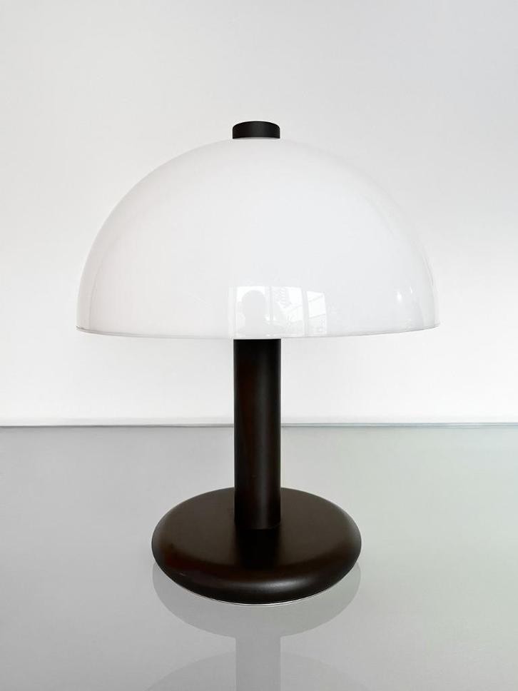 Vintage 70s Dijkstra mushroom lamp, Huis en Inrichting, Lampen | Tafellampen, Gebruikt, Minder dan 50 cm, Kunststof, Metaal, Ophalen of Verzenden