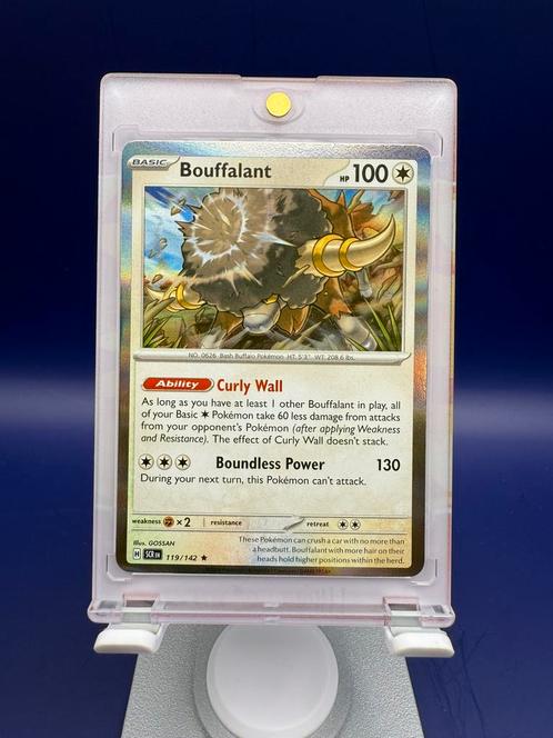 Bouffalant SCR Holo - 119/142 - Pokémonkaart - Mintstaat, Hobby en Vrije tijd, Verzamelkaartspellen | Pokémon, Zo goed als nieuw