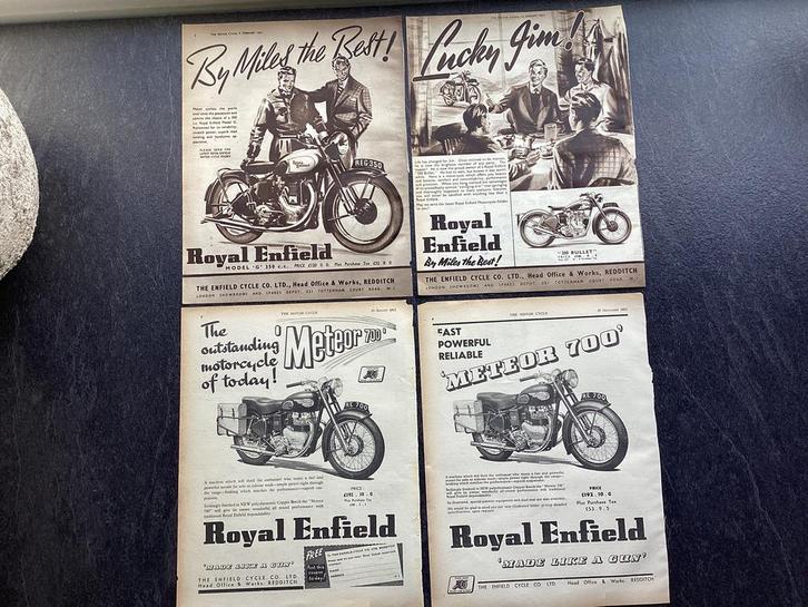 ROYAL ENFIELD MOTOREN, JAREN 50., Motoren, Handleidingen en Instructieboekjes, Overige merken, Ophalen of Verzenden