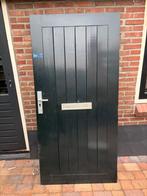 Hardhouten buitendeur met brievenbus, Doe-het-zelf en Verbouw, Deuren en Horren, Ophalen, Gebruikt, 80 tot 100 cm, Buitendeur