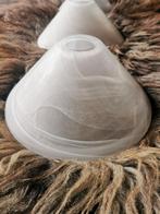 3 stuk dikke glazen lampenkappen, Ophalen of Verzenden, Zo goed als nieuw, Rond, Minder dan 25 cm