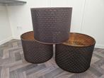 3 x Nymö lampenkap Ikea - zwart/goud - 44 cm, Ophalen, 25 tot 50 cm, Zwart, Rond