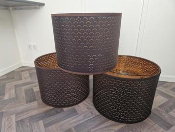 3 x Nymö lampenkap Ikea - zwart/goud - 44 cm beschikbaar voor biedingen