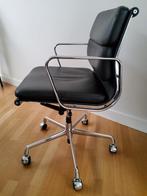 Vitra EA 217 Zwart Lederen Bureaustoel, Huis en Inrichting, Ophalen of Verzenden