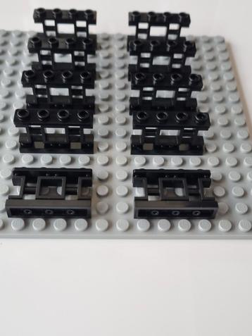Set van 10 nieuwe zwarte lego hekjes 32932 beschikbaar voor biedingen