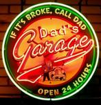 Dad's garage neon en veel andere leuke USA mancave neons, Neon, Lichtbak of (neon) lamp, Nieuw, Ophalen of Verzenden