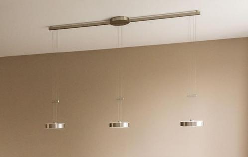 Holtkötter RVS designlamp met 3 verstelbare pendels, Huis en Inrichting, Lampen | Hanglampen, Zo goed als nieuw, 75 cm of meer