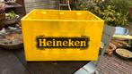 Vintage bierkrat Heineken geel, Verzamelen, Ophalen, Zo goed als nieuw, Heineken