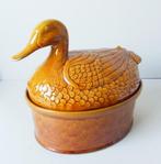 Grote okerbruine pate schaal-Eend, Antiek en Kunst, Curiosa en Brocante, Verzenden