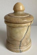 voorraadpot pot jaren 50 60 van albast natuursteen alabaster, Antiek en Kunst, Ophalen of Verzenden
