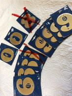 Meerdere koperen huisnummers (0, 6, 7, 9), Ophalen of Verzenden, Nieuw, Staal