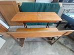 Oude schoolbank, Vintage schoolbank, Ophalen, Gebruikt, Tafel(s) en Stoel(en)