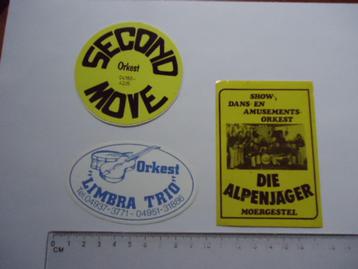 sticker oud ORKEST band muziek dans retro limbra trio alpen  beschikbaar voor biedingen