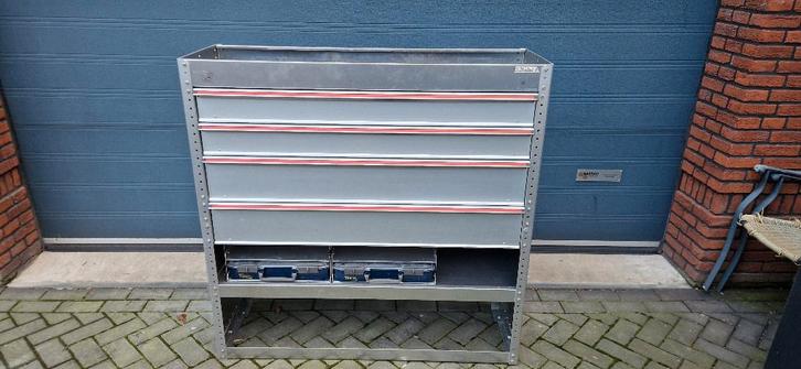 Bedrijfswageninrichting Kast FinnerUp Aluminium met lades, Auto diversen, Auto-accessoires, Gebruikt, Ophalen