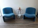 Twee prachtige Alky fauteuils van artifort, lichtblauw, Huis en Inrichting, Fauteuils, Vintage, Artifort, Retro, Design, Metaal