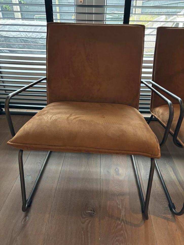 Eleonora Delta Stoel - Als Nieuw - 2 stuks, Huis en Inrichting, Stoelen, Nieuw, Eén, Metaal, Bruin, Ophalen