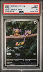 PSA 10 Aipom Illustration Rare 211/182 PAR EN, Ophalen of Verzenden, Zo goed als nieuw, Losse kaart