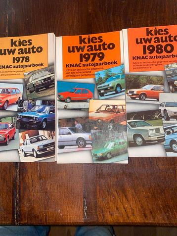 Kies uw auto. KNAC Autojaarboek 1978, 1979, 1980 beschikbaar voor biedingen