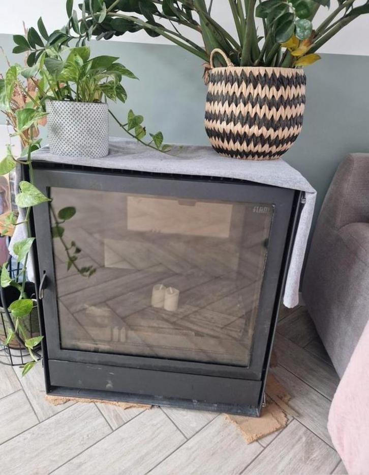 Hele mooie flam doorkijk openhaard, Huis en Inrichting, Haarden, Zo goed als nieuw, Houthaard, Ophalen