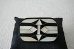 Abalone inleg vintage rechthoekige 70e jaren broche, Ophalen of Verzenden, Zo goed als nieuw, Overige materialen