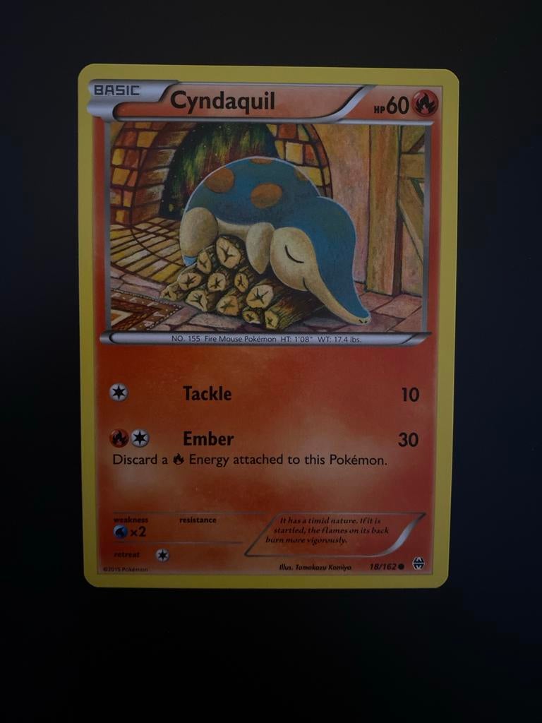 Cyndaquil 18/162 Pokémon XY BreakThrough 2015 Packfresh Mint, Ophalen of Verzenden, Zo goed als nieuw, Losse kaart