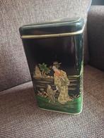 Antiek zwart blik met Japanse afbeelding, Ophalen of Verzenden, Gebruikt, Overige