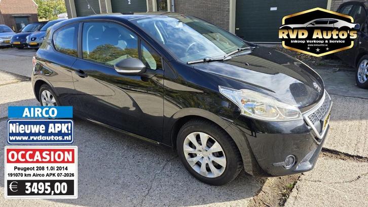 Peugeot 208 1.0 2014 191070 km NAP Airco APK 16-07-2026, Auto's, Peugeot, Bedrijf, ABS, Airbags, Airconditioning, Bluetooth, Boordcomputer