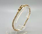 Gouden vintage bi-color fantasie schakel armband. 2026/91., ., Ophalen of Verzenden, Zo goed als nieuw, .