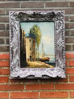 Prachtige oude schilderij olie verf met barok lijst 55 x 45, Antiek en Kunst, Ophalen of Verzenden