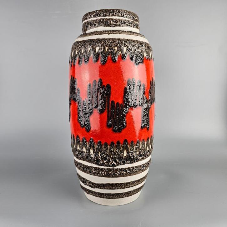 Vintage West-Duitse Fat Lava vaas  Scheurich 553-38, Antiek en Kunst, Antiek | Vazen, Ophalen of Verzenden