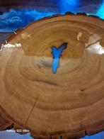 Epoxy Rivier tafel| Tulpenhout| Set bijzettafel|Tafel, Overige vormen, Nieuw, Ophalen of Verzenden, 75 cm of meer