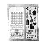 Stampers Anonymous Tim Holtz Christmas Stamp + Stencil #187, Hobby en Vrije tijd, Stempelen, Verzenden, Nieuw, Clearstamp