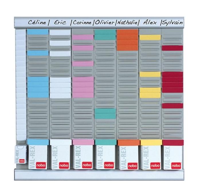 Planbord Nobo T-kaart weekplanner (8 panelen, 24 sleuven), Huis en Inrichting, Woonaccessoires | Memoborden, Zo goed als nieuw