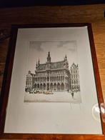 Hand ingekleurde ets R. Hebbelinck, Antiek en Kunst, Ophalen of Verzenden