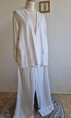Femmes du Sud - broek en blouse set, Kleding | Dames, Kostuum of Pak, Verzenden, Wit, Maat 42/44 (L)