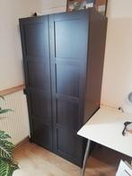 Kledingkast IKEA Bergsbo donker hout/zwart 200x100x60cm, 50 tot 100 cm, 150 tot 200 cm, Gebruikt, 50 tot 75 cm