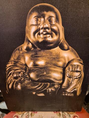 Boeddha afbeelding op canvas in goed staat  beschikbaar voor biedingen