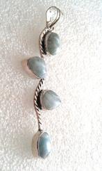 925 Zilver Grote Edelsteen Hanger, Sieraden, Tassen en Uiterlijk, Kettinghangers, Overige voorstellingen, Nieuw, Met edelsteen