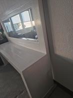 Witte steigerhouten kaptafel met spiegel, Ophalen, 100 tot 150 cm, 150 tot 200 cm, Zo goed als nieuw